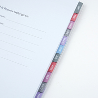 Carnet de planification 2026 personnalisé avec couverture en PP spirale dorée, organiseur en carton, vue hebdomadaire