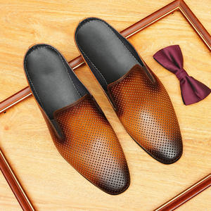 Sandales plates décontractées pour hommes de haute qualité, été, mode, respirantes, en cuir véritable, sandales de marche en plein air - Product Image 1