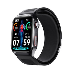 นาฬิกาอัจฉริยะ F520 พร้อมปั๊มลม ECG วัดอัตราการเต้นของหัวใจ HRV วัดอุณหภูมิร่างกาย ตรวจจับการล้ม ตรวจจับการนอนหลับ และติดตามการออกกำลังกาย สำหรับผู้ชายและผู้หญิง - Product Image 1