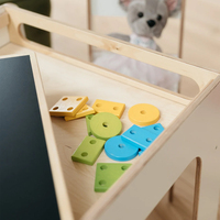 Table à sable et à eau moderne en bois pour bébé, améliorée et enrichie en fonctionnalités, pour le jeu et l'apprentissage, favorisant une expérience d'apprentissage stimulante