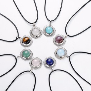 Collier ras de cou en argent Sterling 925 rond ou coquille, Cabochon ou coquille, bijou pour les femmes - Product Image 1