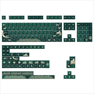 Animal Forest Keycaps Cherry Profile Keycap personalizzato per tastiera meccanica con 7U e tasti ISO