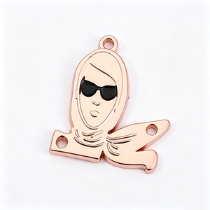Custom Metal Clothing Labels Wholesale 3D Embossed Oval Rectangle Metal Plate for Garments Bags <b>Shoes</b> - Product Image 5