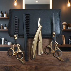 Kit de barbier professionnel en acier inoxydable Macs Pak personnalisé avec marque, tondeuses, sèche-cheveux et outils de toilettage pour cheveux - Product Image 3