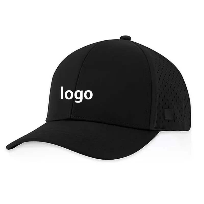 Polyester wasserdicht wasserdicht schnell trocknend hydro perforierte Leistung Laser loch perforierte Golf Snapback Gorra Hut kappen