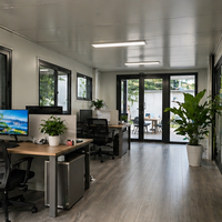 Oficina en Contenedor Expandible, Estructura Modular Prefabricada de Acero para Espacio de Trabajo Comercial