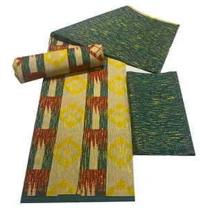 Африканская набедренная повязка, оптовая продажа, Золотая восковая ткань, хлопчатобумажная ткань, африканские ткани с принтом, одежда для одежды