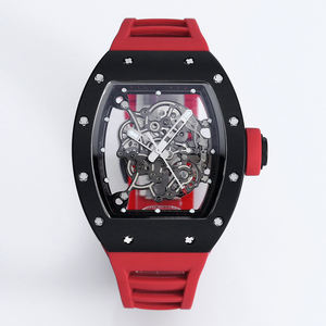 Montre mécanique haut de gamme en céramique avec bracelet couleur vin rouge pour homme et femme, style habillé, tendance hip-hop, montre de sport - Product Image 1