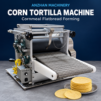 Machine à tortillas de maïs entièrement automatique motorisée pour restaurant, haute qualité, 40 pièces/min, pour crêpes, pains plats et roti