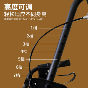 รถช่วยเดินยงเหอ วอล์คเกอร์ โรเลเตอร์ โครงเหล็กกล้าคาร์บอน 4 ล้อ พับได้ ปรับความสูงได้ สำหรับผู้สูงอายุ พร้อมที่นั่งและตะกร้าใส่ของ - Product Image 1
