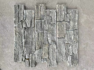 Màu xanh lá cây quartzit 6x24 chia mặt xếp chồng lên nhau đá Veneer tường ốp - Product Image 4