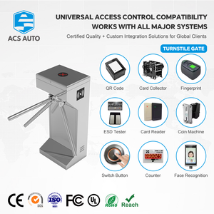 نظام التحكم في الدخول بمسح رمز الاستجابة السريعة لمراكز اللياقة البدنية من ACS AUTO، بوابة دوارة ثلاثية الأرجل من الفولاذ المقاوم للصدأ 304 - Product Image 1