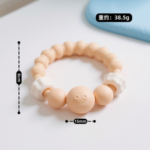 Venta caliente de silicona suave dientes infantiles pegamento pulsera mordedores de bebé transfronterizos para comodidad de grado alimenticio molienda de dientes - Product Image 5