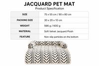 Tapis pour animaux de compagnie en peluche jacquard YAOYUE, protection de canapé, fond antidérapant, lit pour animaux de compagnie pour chiens et chats, 2 tailles