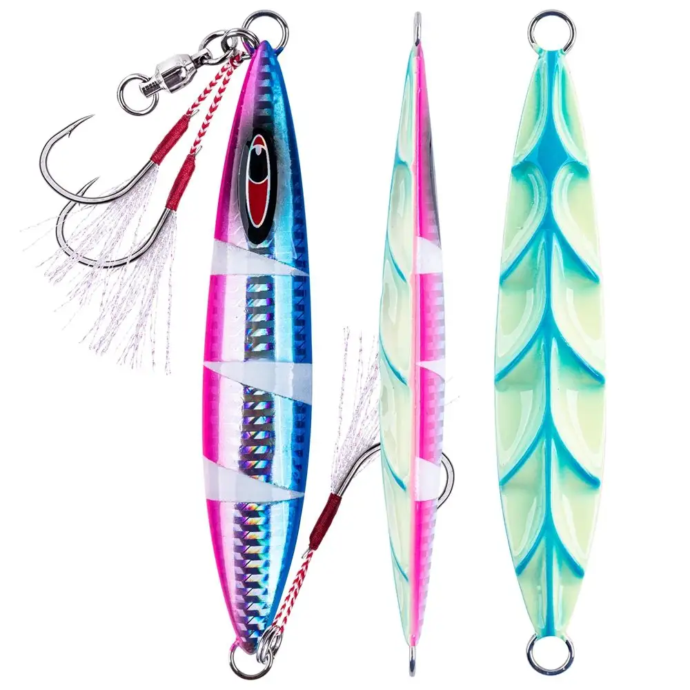 100G 150G 250G Câu Cá Jigbait Mồi Phát Sáng Chậm Pitch Jigging Lure Kim Loại Nước mặn Câu Cá Đồ Lung