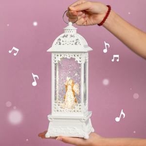Nuovo stile 2024 angelo della pace lampada del vento scatola musicale regalo di compleanno di natale per le ragazze romantico cristallo lampada a vento globo di neve - Product Image 5