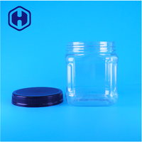 Bocaux de conservation alimentaire carrés en plastique transparent sans air, sans BPA, avec couvercle à vis pour aliments pour bébés, biscuits, noix