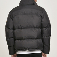 Veste d'hiver en duvet noire personnalisée pour hommes Veste extérieure en polyester pour hommes