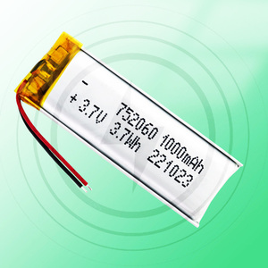 Venta caliente 3,7 V 1000mAh Baterí<span class=keywords><strong>a</strong></span> de bolsa de iones de litio recargable 752060 con PCB y cables" - Product Image 3
