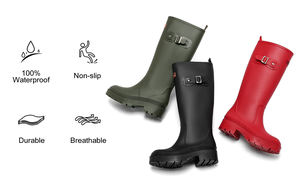 YL7223 Diseño <span class=keywords><strong>de</strong></span> logotipo personalizado Zapatos <span class=keywords><strong>de</strong></span> <span class=keywords><strong>mujer</strong></span> Fabricante al por mayor <span class=keywords><strong>Botas</strong></span> <span class=keywords><strong>de</strong></span> lluvia cálidas con hebilla ajustable original para <span class=keywords><strong>mujer</strong></span> - Product Image 5