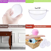 Kit de moules ronds en plastique PET transparent recyclable de haute qualité pour la fabrication de bombes de bain parfaites