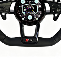 Volant en cuir perforé sur mesure pour Audi Lamborghini avec palettes de commande ZC-TT-P113