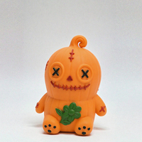 Jouet Squishy Citrouille d'Halloween en TPR, anti-stress, à presser, jouet de siège