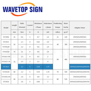 محرك خطوي من ويف توب ساين ليدشاين 57CM23 نيما 23 ثنائي المرحلة بعزم دوران 2.3 نيوتن متر وتيار 5 أمبير - Product Image 5