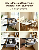 Nouveau lit pour chat et chien, chaud et confortable pour l'hiver, style meuble multifonctionnel, amovible et lavable, pour l'intérieur, à placer près du bureau