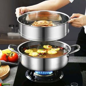 Durable Stainless Steel Cookware Set Non-Stick Pan Large-Capacity Soup <b>Pot</b> Compatible Gas <b>Induction</b> Cooktops Dishwasher - Product Image 4