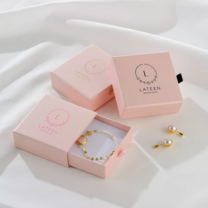 Custom Logo Thin Kraft Paper Sliding Drawer Jewelry Packaging <b>Box</b> <b>Gift</b> <b>Box</b> for Ring Necklace <b>Earrings</b> Bracelet - Product Image 5