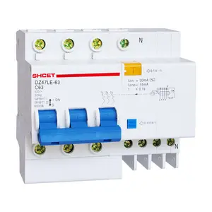 2p 4p 63a 30ma rcd elcb rccb tipo um disjuntor de corrente residual 3p + n