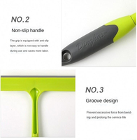 Kit de raclette de nettoyage multi-usages en silicone 2026 avec manche en plastique, écologique, pour vitres et voitures