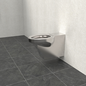 Factory Direct Cheap 304 Stainless Steel Wall Standing WC <strong>Toilet</strong> for Prison - Product Image 4