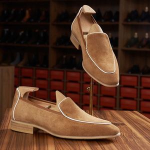 Mocassins carrés faits à la main pour hommes, à lacets, décontractés et habillés, antidérapants, respirants, légers, en cuir Valentina - Product Image 3