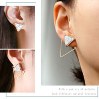 Pendientes de Mujer, Pendientes Coreanos Colgantes para Mujer, Pendientes Geométricos Redondos Dorados, Tendencia de Moda 2021, Joyería Femenina