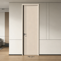 Porte en bois MDF blanc insonorisée et étanche, style moderne et minimaliste, idéale pour salle de bain, appartement, villa, école - Offre Spéciale
