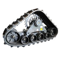 Système de conversion à chenilles triangulaires en caoutchouc Juexin, fourni directement par l'usine, pour moissonneuses-batteuses et tracteurs agricoles