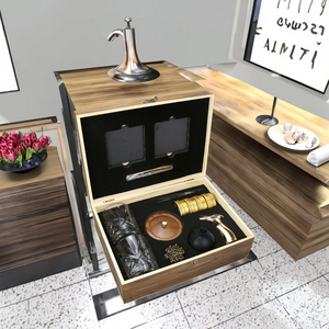 Ensemble de fumeurs de cocktails whisky 4 saveurs en coffret bois, cadeau de Noël pour hommes, vente en gros - Product Image 3