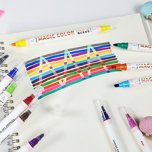 12 colori/set Dual Tips <span class=keywords><strong>evidenziatore</strong></span> a cambiamento di colore <span class=keywords><strong>cancellabile</strong></span> magico per l'ufficio e la vita quotidiana - Product Image 5