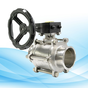 السعر 1 بوصة DN40 SS304 الفولاذ المقاوم للصدأ ثلاثي الاتجاهات ل منفذ كامل مربع نوع معقمة صمام كروي هوائي ل تصنيع المعدات الأصلية للتخصيص - Product Image 3