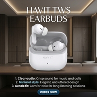 Casque sans fil intra-auriculaire Havit TW982 PRO, binaural, tactile, haut de gamme, avec annulation active du bruit (ANC)