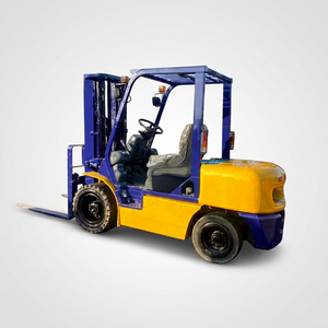<b>Used</b> Komatsu FD30 3 Tons Diesel Hydraulic Forklift 4WD Solid Tire Rough Terrain Good Condition - Product Image 1