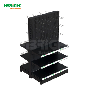 Highbright Double-Sided <strong>Heavy</strong> <strong>Duty</strong> Flexible Combination <strong>Metal</strong> Gondola <strong>Shelving</strong> for Supermarket &amp; Retail Displays - Product Image 3