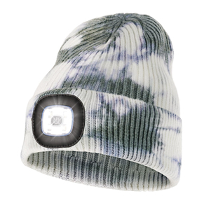 Bonnet LED de Noël avec lumière, unisexe, chaud, pour l'hiver, avec lampe frontale intégrée, 100% acrylique, pour la plage et les activités nocturnes en extérieur - Product Image 2