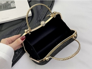 Nuova Borsa di Lusso HK 2026 con Diamanti, Manico in Cristallo, Pochette da <span class=keywords><strong>Sera</strong></span> con Strass per Matrimoni <span class=keywords><strong>e</strong></span> Cene di Gala - Product Image 6