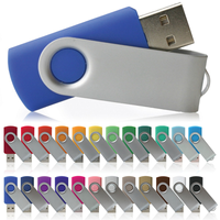 Clé USB 2.0 pivotante personnalisée en métal coloré Micro River, 128 Mo-128 Go, garantie 1 an, nouvelle idée cadeau, boîtier en plastique, 10-20 Mo/s