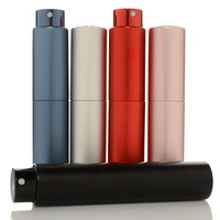 10ml poche ronde en aluminium voyage parfum atomiseur bouteilles de pulvérisation en verre rechargeables avec pompe scellant