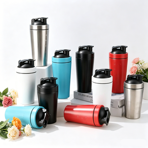 Bouteille <span class=keywords><strong>shaker</strong></span> de sport en acier inoxydable isolée de qualité supérieure, sans BPA, avec poignée, pour protéines et eau, vente en gros - Product Image 2