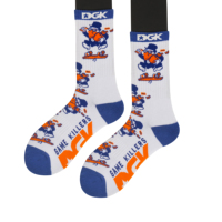 Chaussettes de skateboard personnalisables, mode américaine, en coton épais, motif jacquard urbain, chaussettes hautes élastiques à motif original